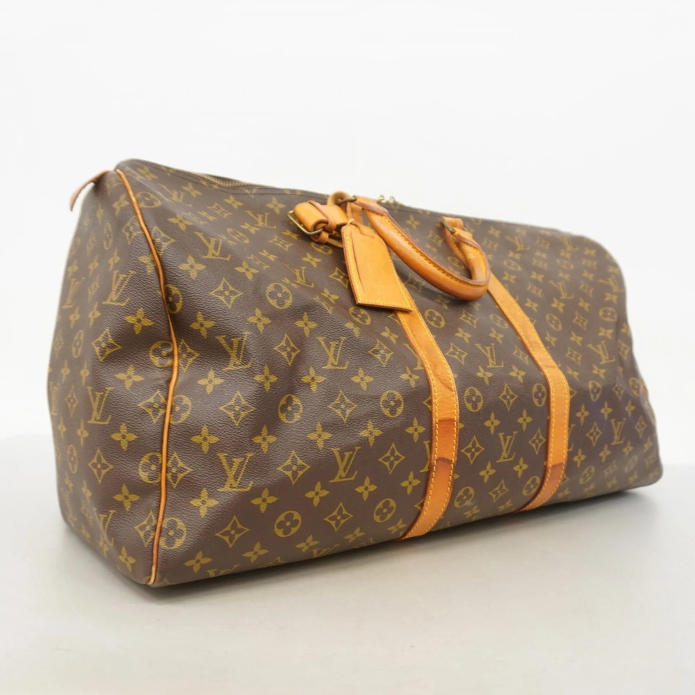 LOUIS VUITTON Authentic Brown Monogram Keepall 55 Boston Bag - Picture 2 of 12